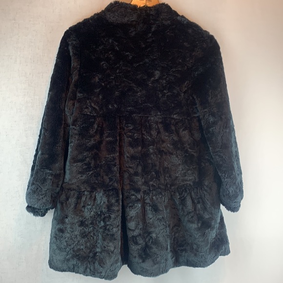 Elevenses Jacket Women 6 Black Anthropologie Faux Fur Bomber Overcoat Lined - Picture 9 of 14